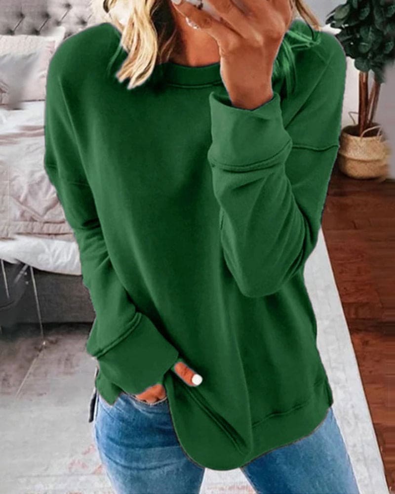 Élisabeth blød striksweater fra Elsebeth København, set forfra