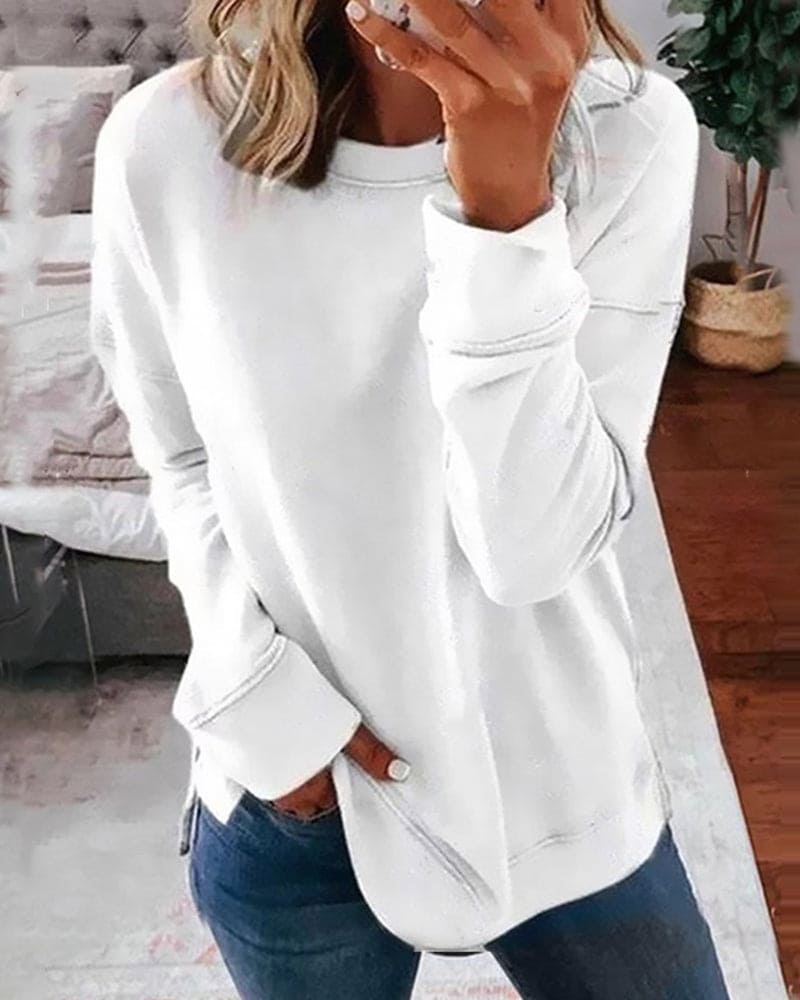 Élisabeth blød striksweater fra Elsebeth København, styling med jeans