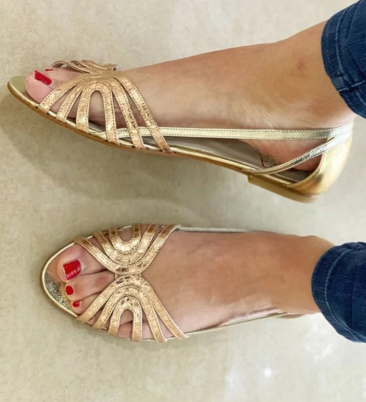 Eleonora | Gyldne Sandaler Sommer Let