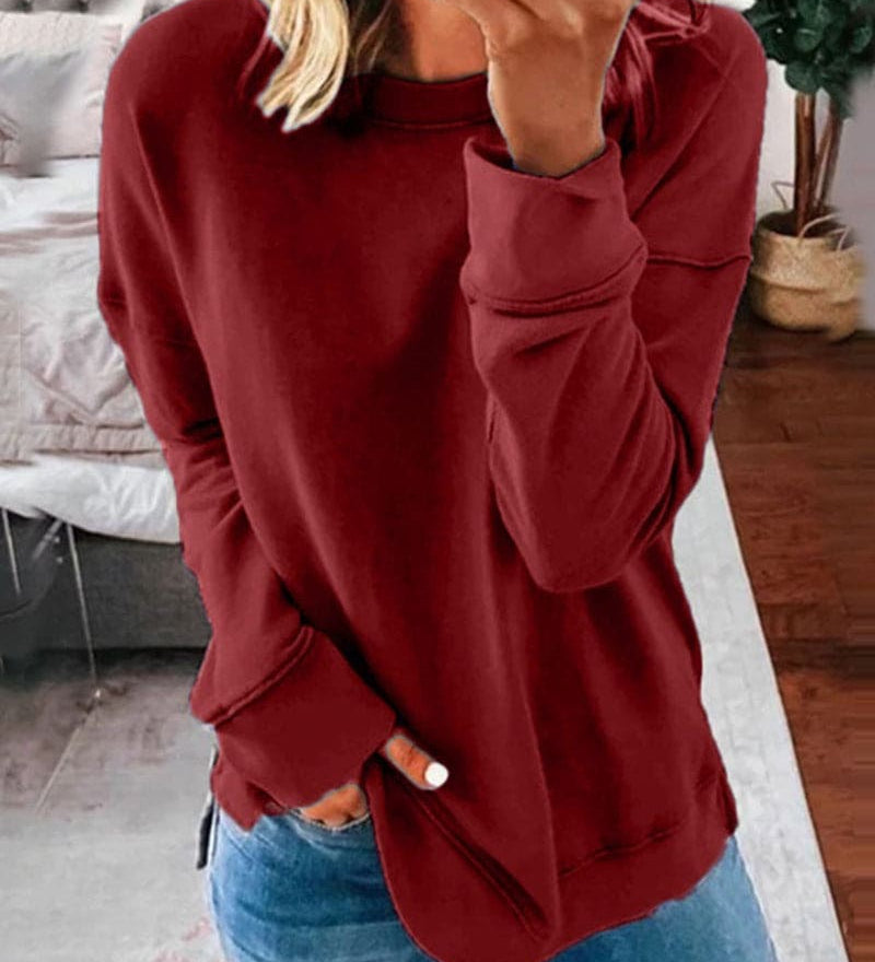 Élisabeth blød striksweater fra Elsebeth København, set bagfra
