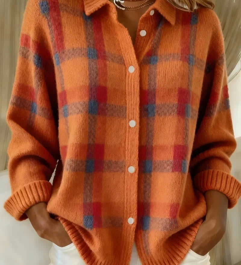 Megan ternet knap strik cardigan | Elsebeth København