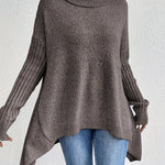 Sylvie draperet sweater med høj hals fra Elsebeth København, stylet look