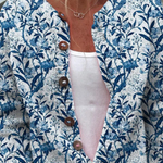 Blomsterprintet Knappet Cardigan til kvinder