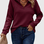 Christine sweater med halv lynlås fra Elsebeth København, set bagfra