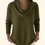 Juliette Draperet Hals Sweater til kvinder fra Elsebeth København