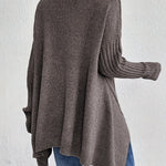Sylvie draperet sweater med høj hals fra Elsebeth København, set forfra