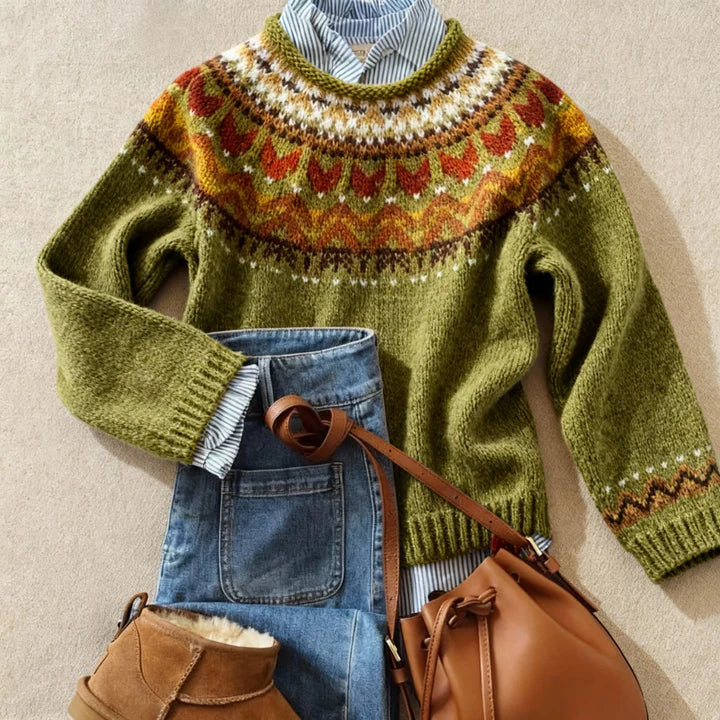 Ardent Klassisk Vintage Strik Sweater til kvinder fra Elsebeth København