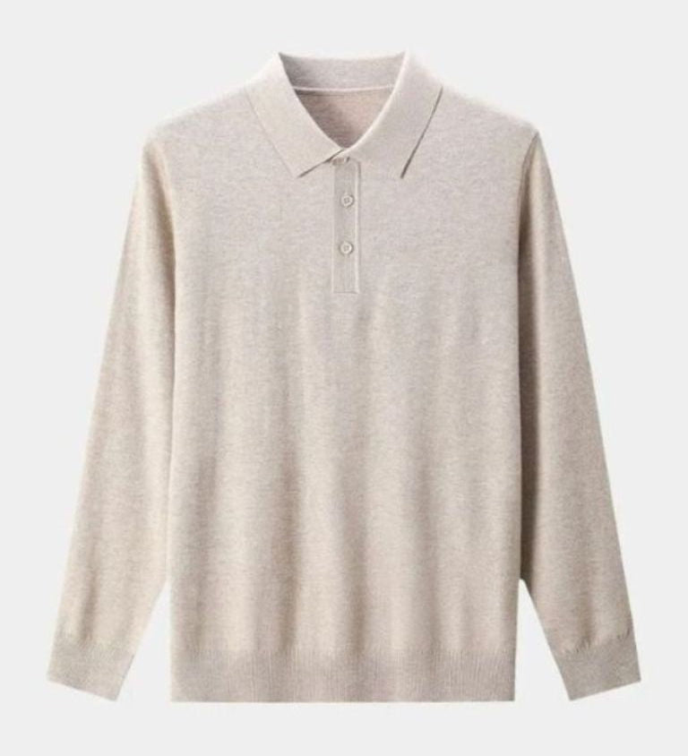 Adrian™ | Uldpolo med Knapper
