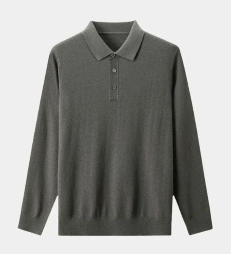 Adrian™ | Uldpolo med Knapper