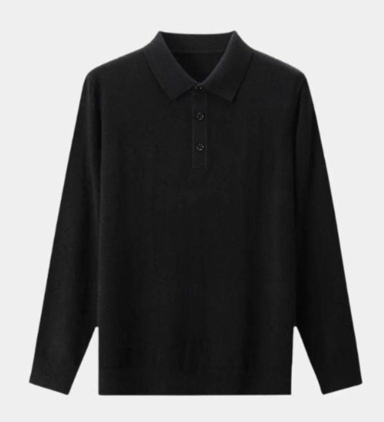 Adrian™ | Uldpolo med Knapper