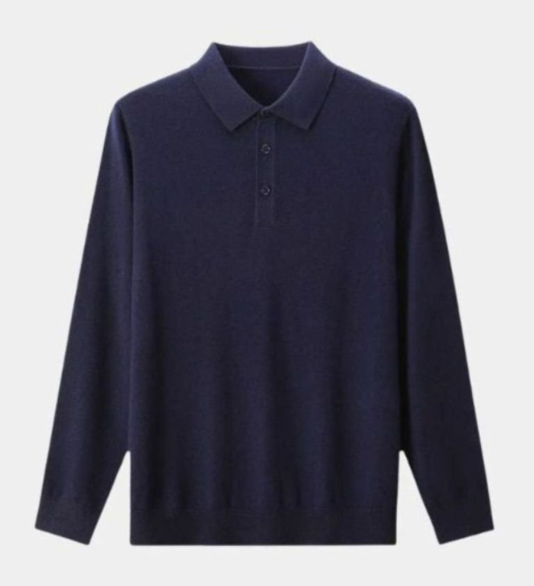 Adrian™ | Uldpolo med Knapper