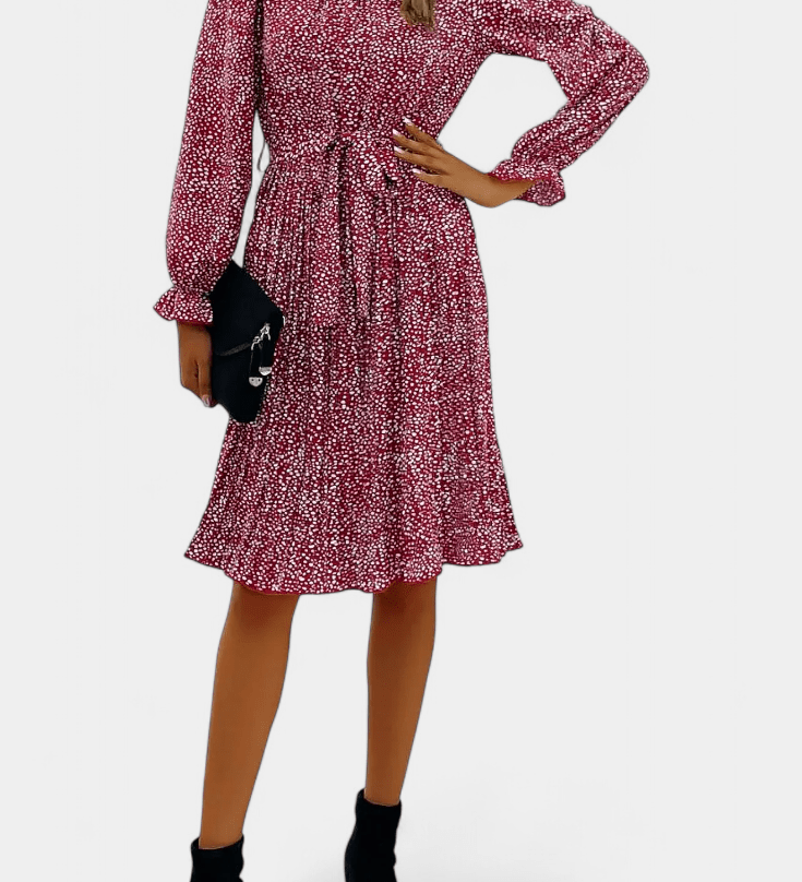 Agnes | Leopard plisseret