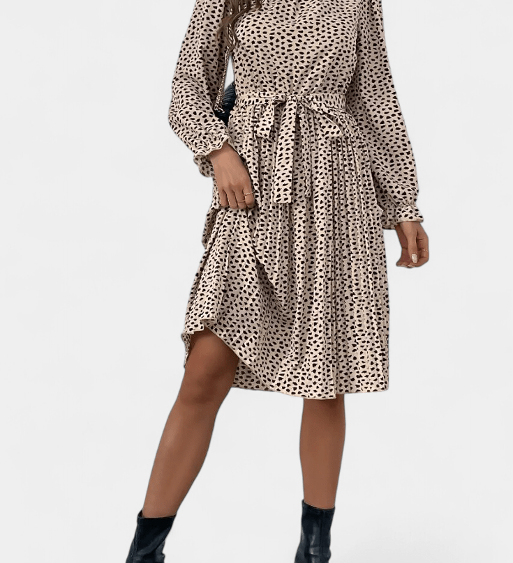 Agnes | Leopard plisseret