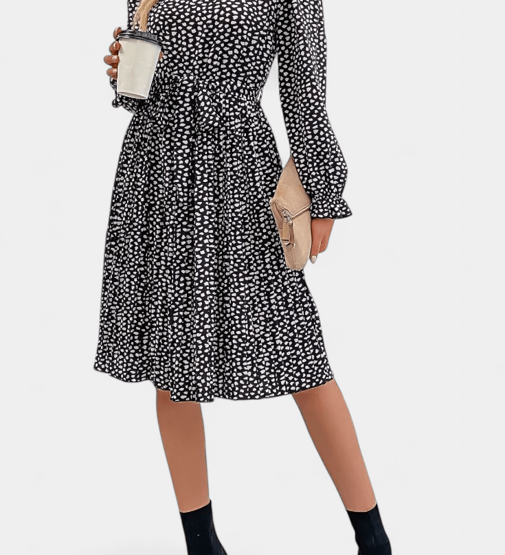 Agnes | Leopard plisseret