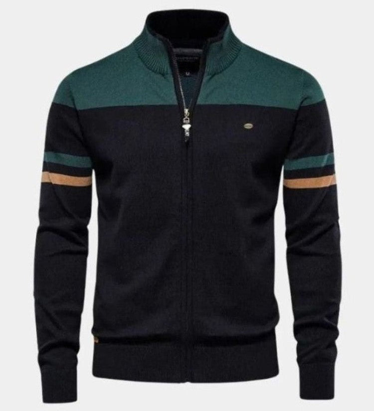 Anders™ | Strikcardigan med Lynlås