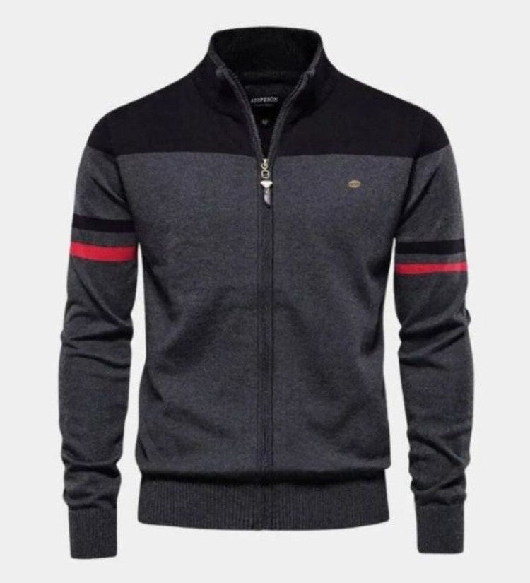 Anders™ | Strikcardigan med Lynlås