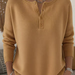 Helena Henley Knappet Strik Sweater til kvinder fra Elsebeth København