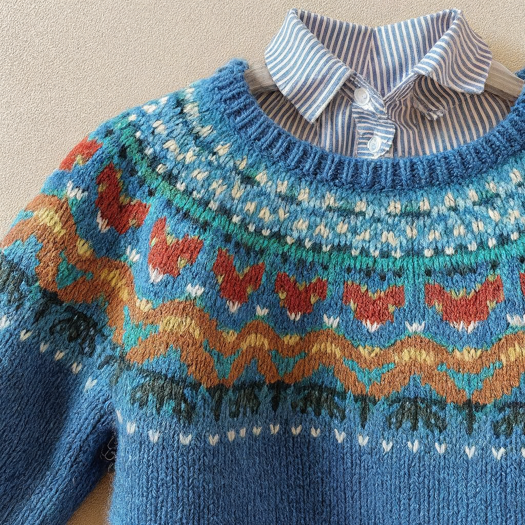 Velvo Klassisk Vintage Strik Sweater til kvinder fra Elsebeth København