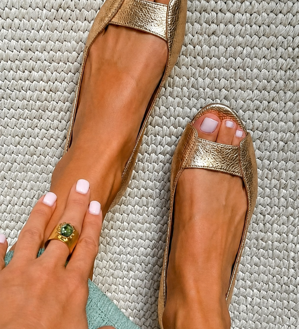 Chic Komfort Guld Sandaler til kvinder