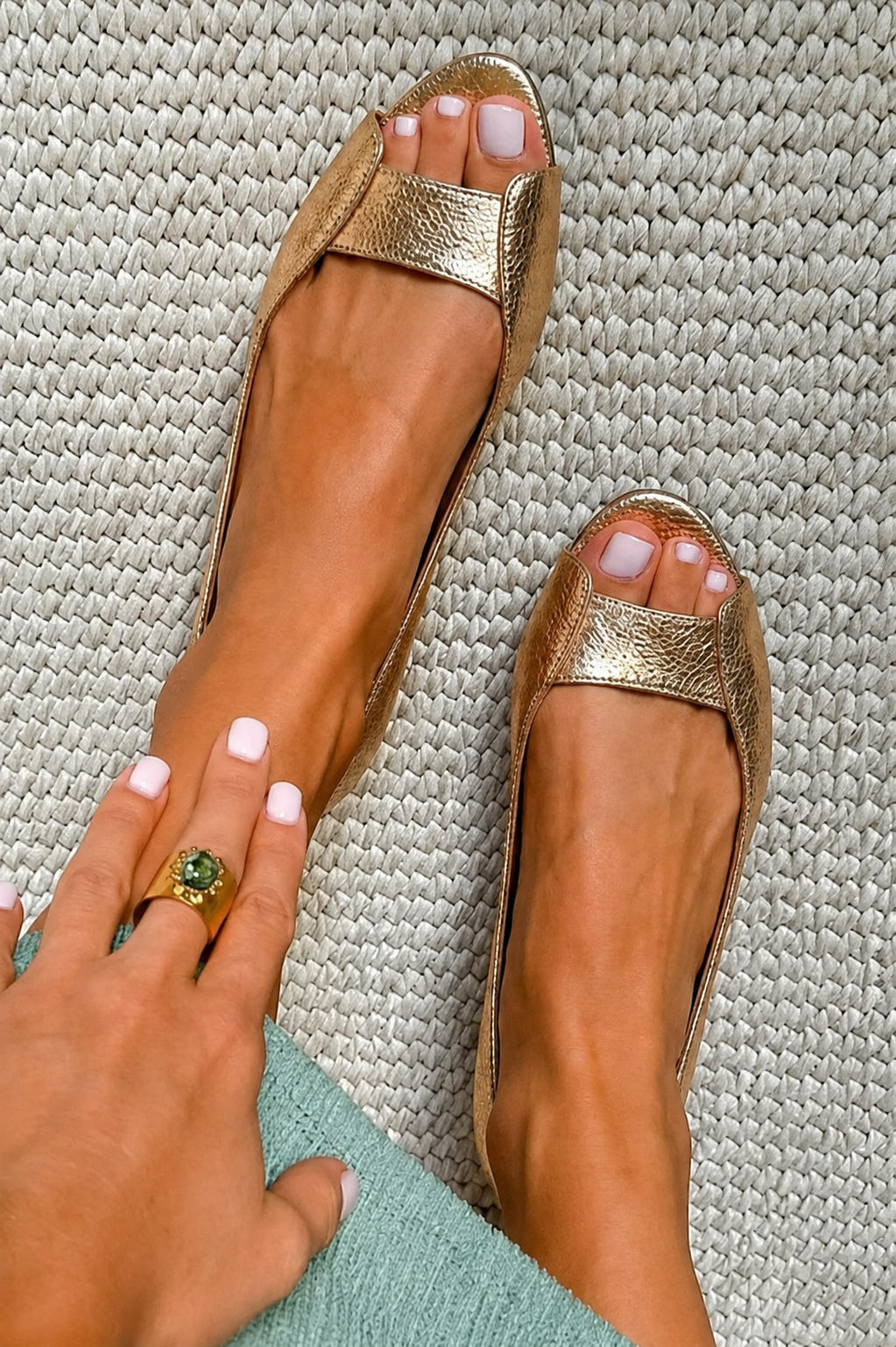 Chic Komfort Guld Sandaler til kvinder