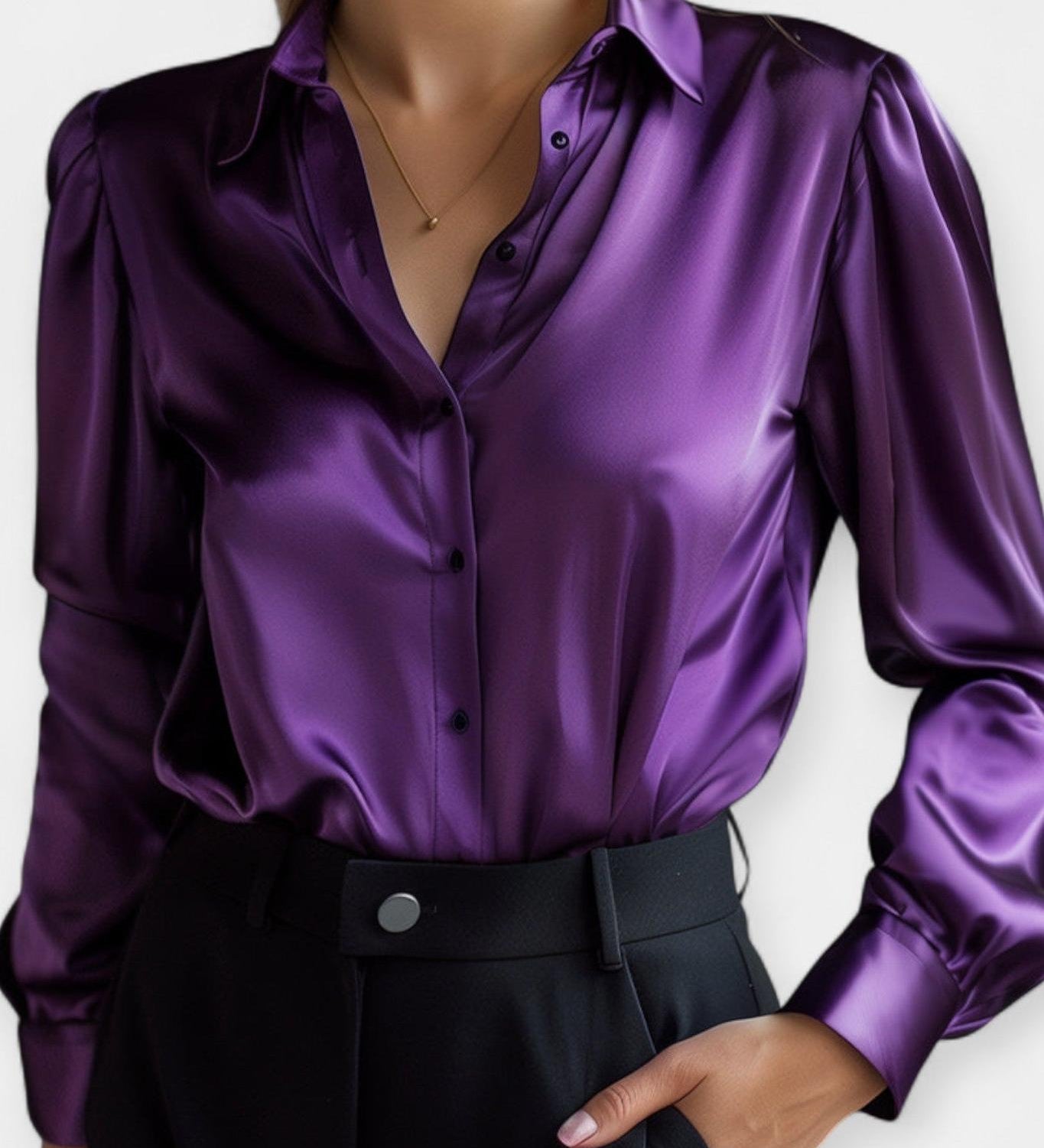 Ellen | Satin skjorte
