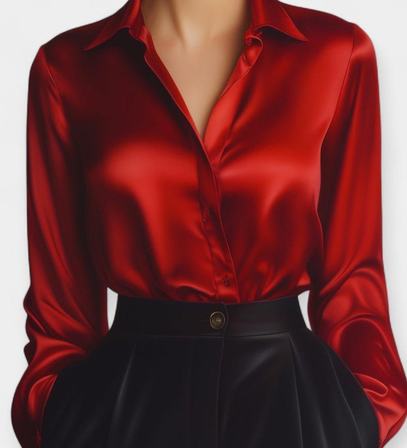 Ellen | Satin skjorte