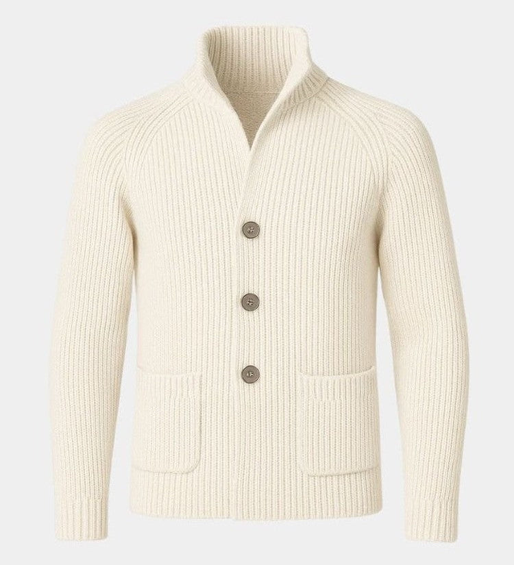 Henrik™ | Strikjakke med Knapper