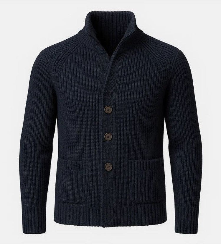 Henrik™ | Strikjakke med Knapper