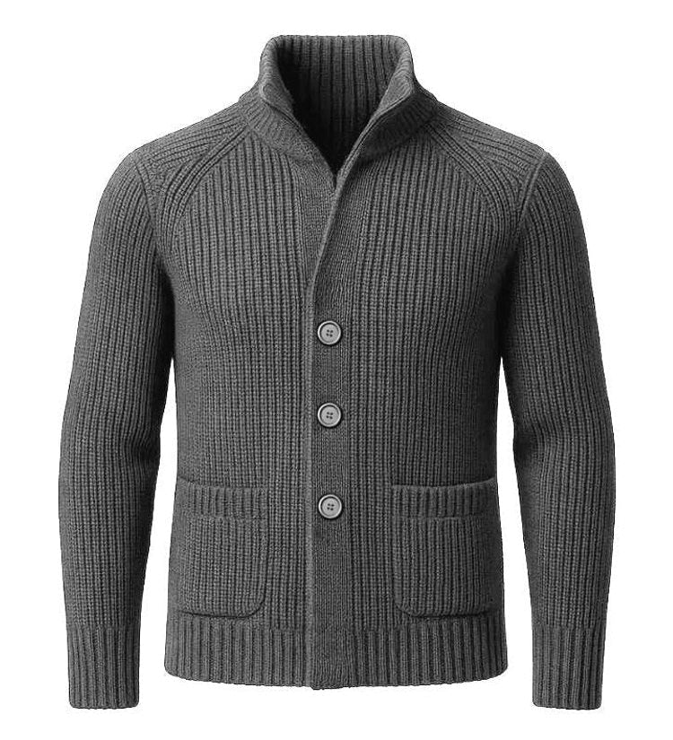 Henrik™ | Strikjakke med Knapper