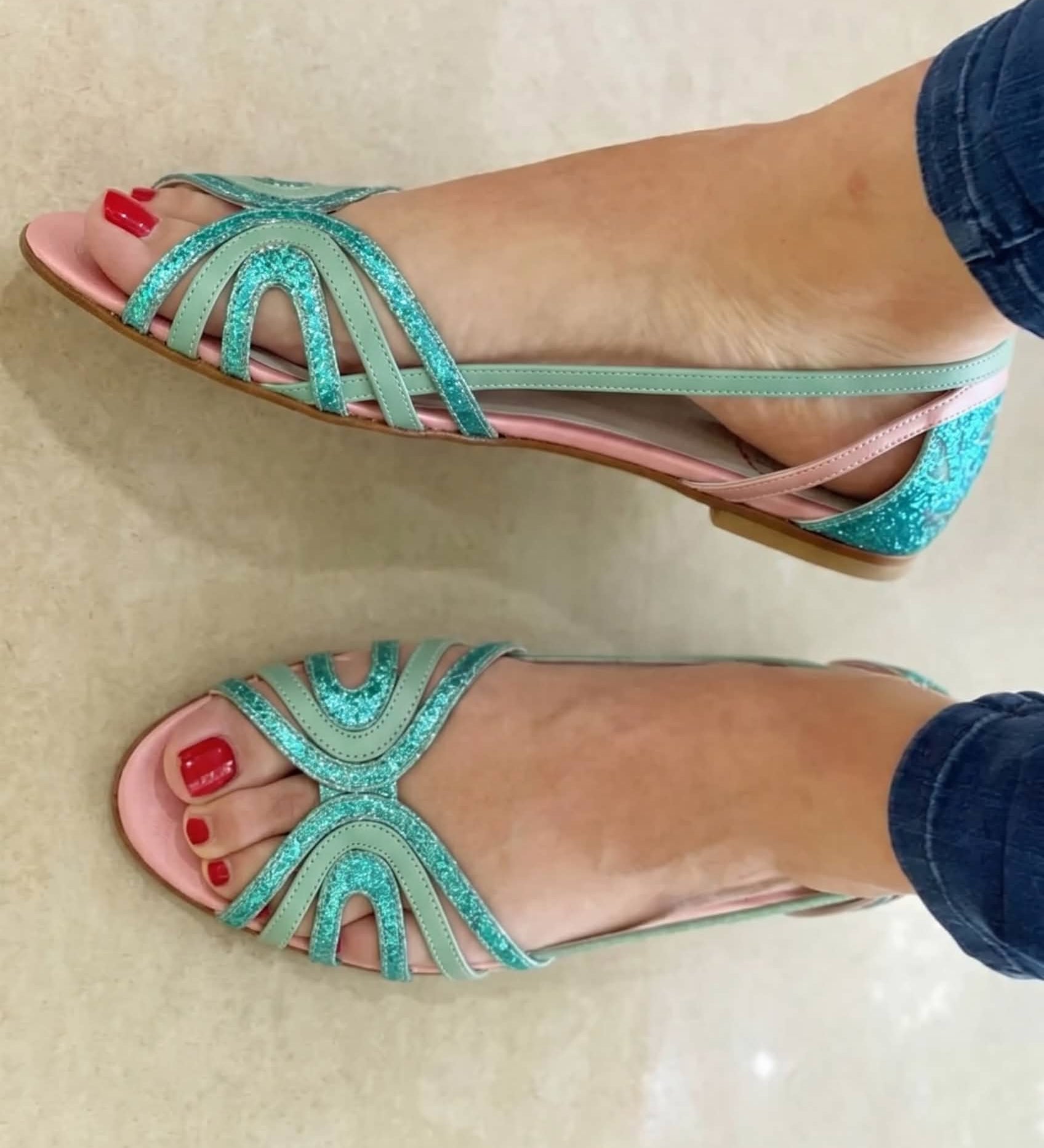 Eleonora | Gyldne Sandaler Sommer Let