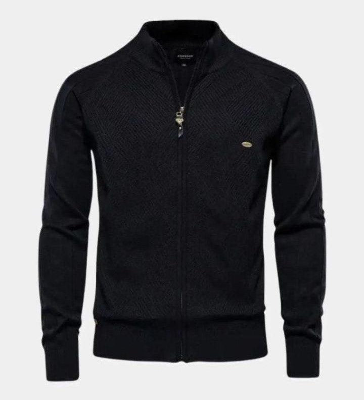 Jacquard™ | Strikcardigan med Lynlås