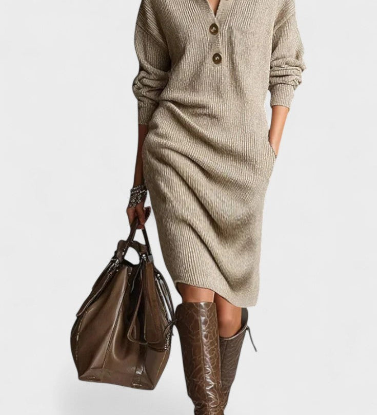 Kornelia™ | Elegant Strikket Kjole