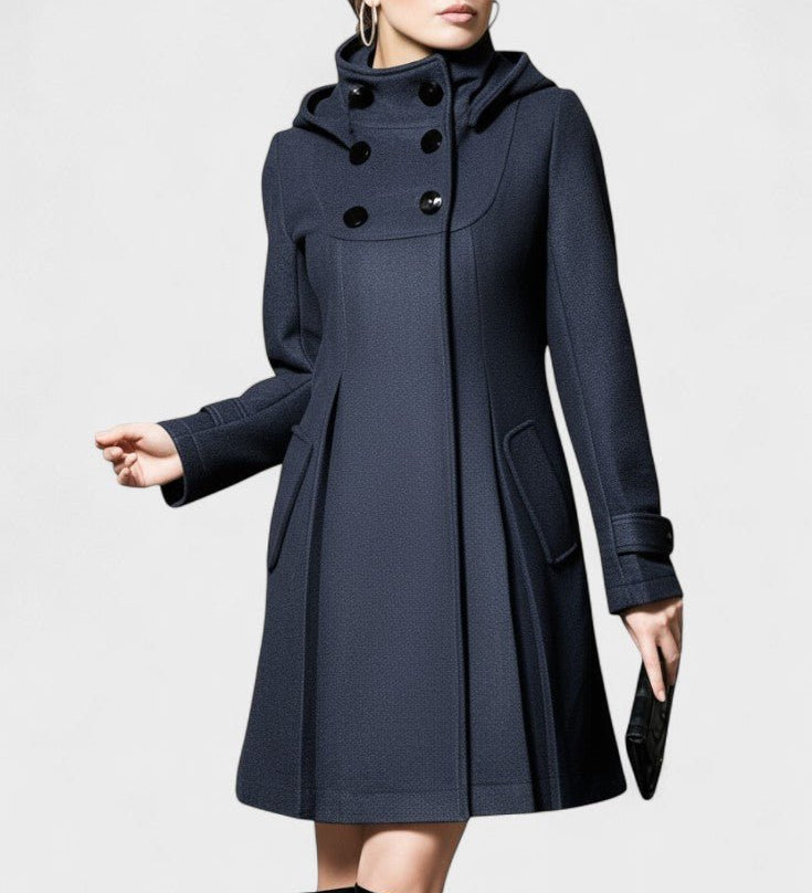 Lenka™ | Elegant frakke med hætte