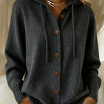 Brenda Hyggelig Knap Cardigan Hoodie til kvinder fra Elsebeth København