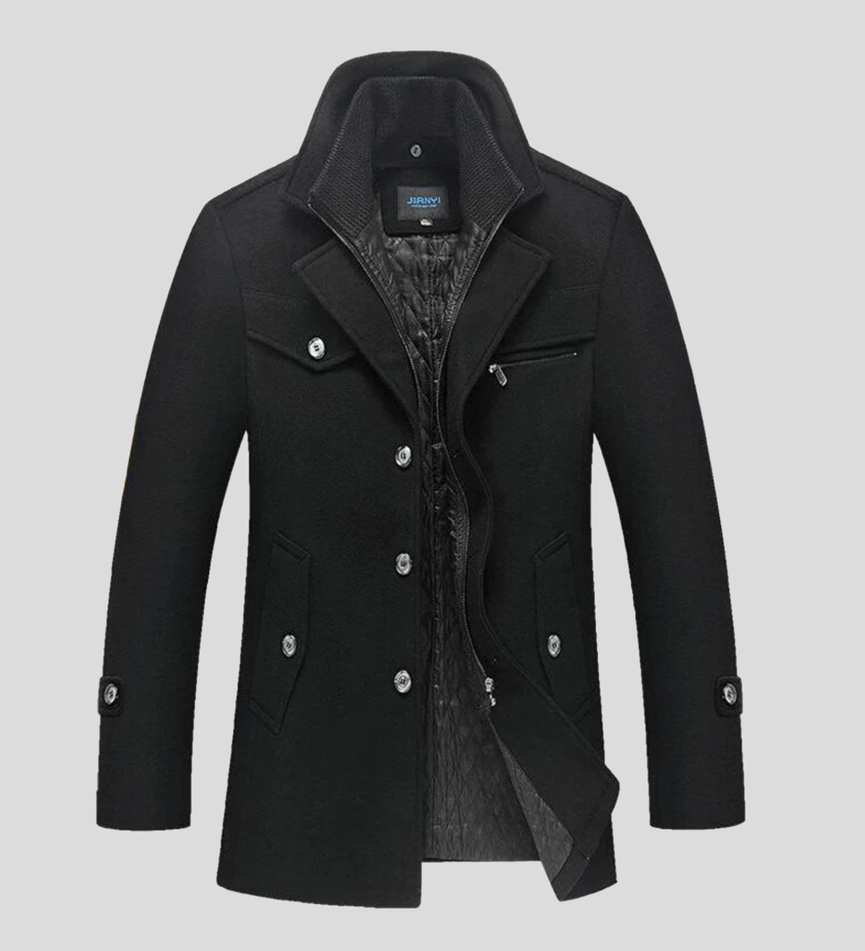 Nikolaj™ | Klassisk uld-peacoat