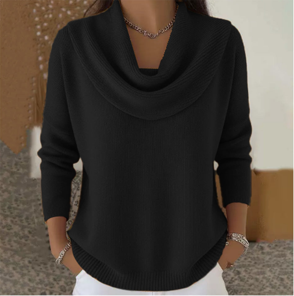 Juliette Draperet Hals Sweater til kvinder fra Elsebeth København