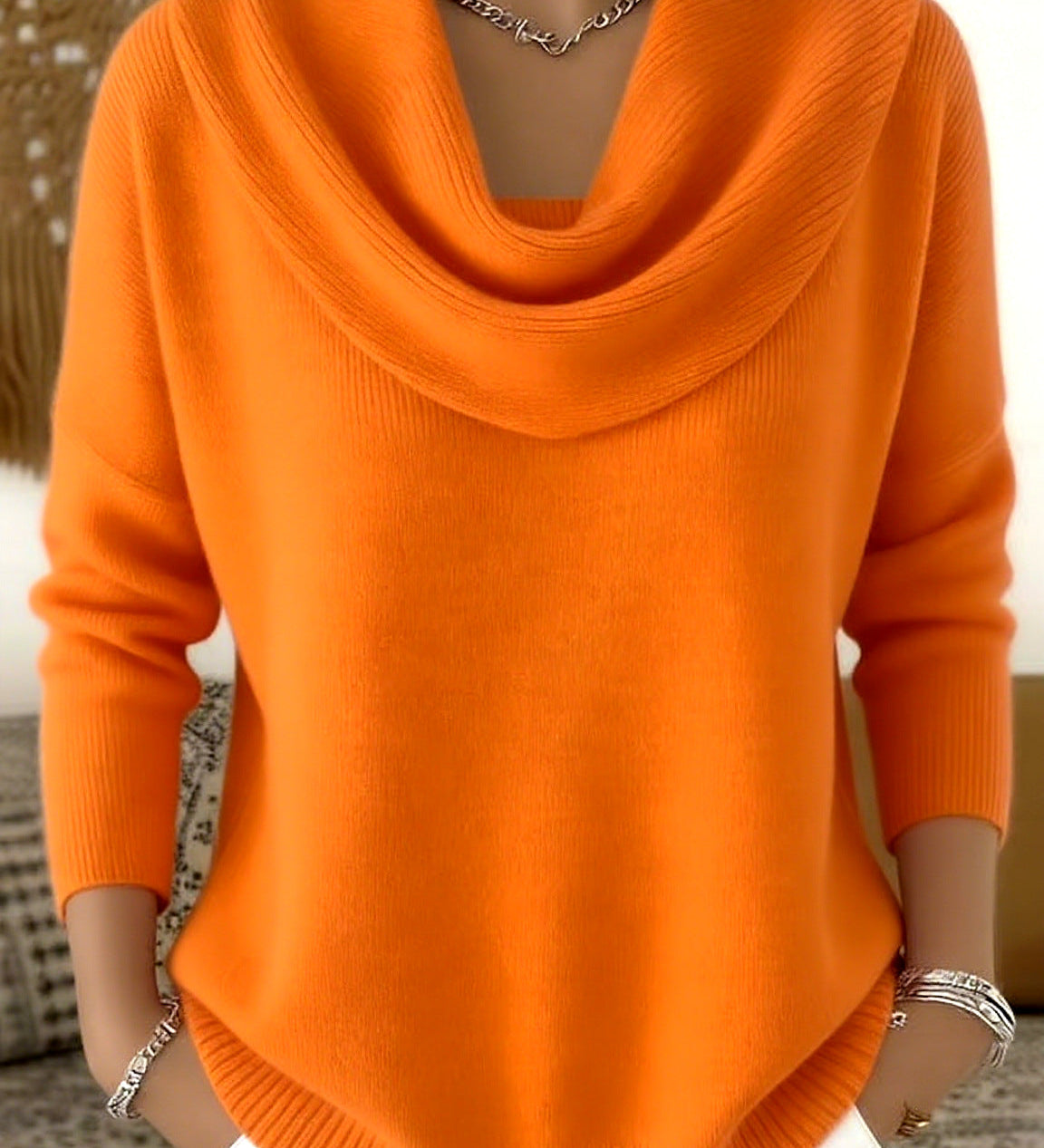 Juliette Draperet Hals Sweater til kvinder fra Elsebeth København