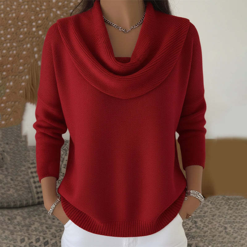 Juliette Draperet Hals Sweater til kvinder fra Elsebeth København