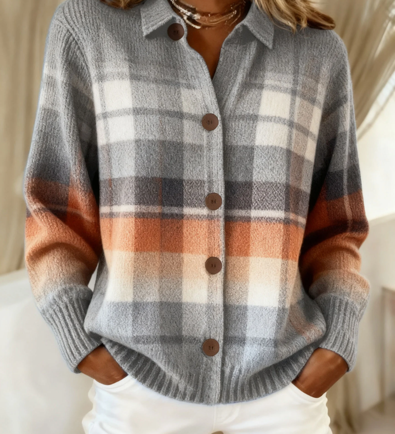 Marlene varm ombre ternet cardigan | Elsebeth København
