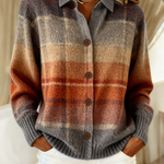 Edith efterårs ombre ternet cardigan | Elsebeth København