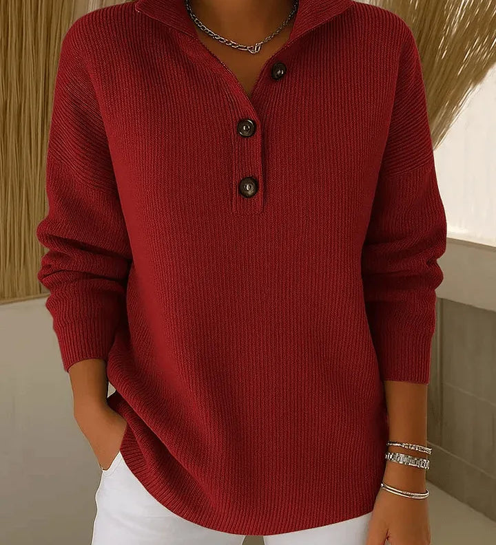 Florence V-Hals Polo Sweater til kvinder fra Elsebeth København