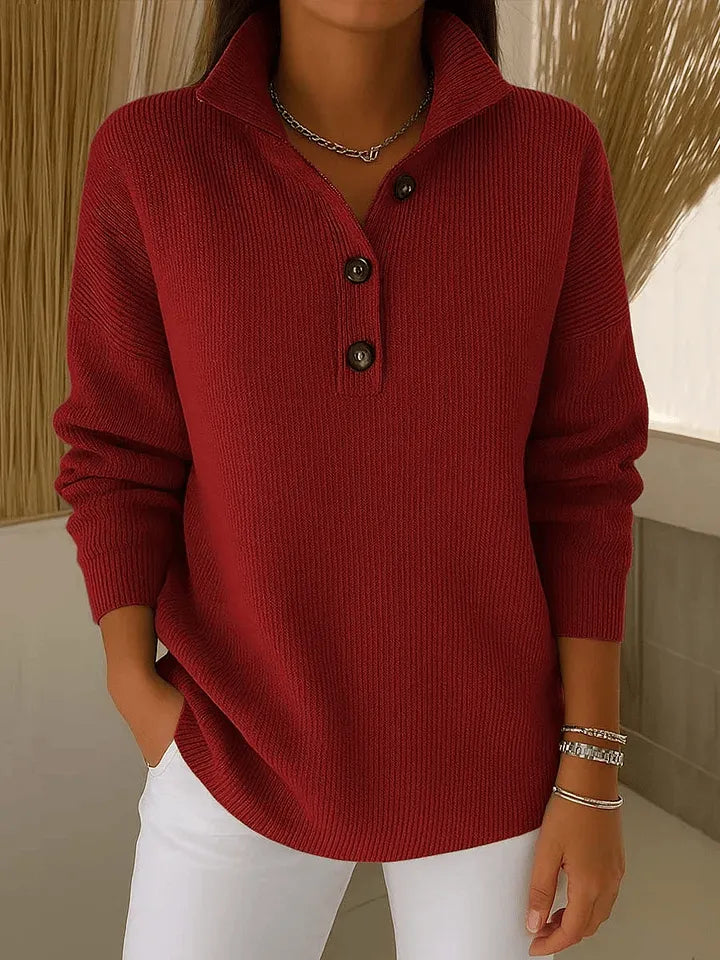 Florence V-Hals Polo Sweater til kvinder fra Elsebeth København