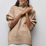 Nina rullekravesweater fra Elsebeth København, set fra siden