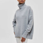 Nina rullekravesweater fra Elsebeth København, set bagfra