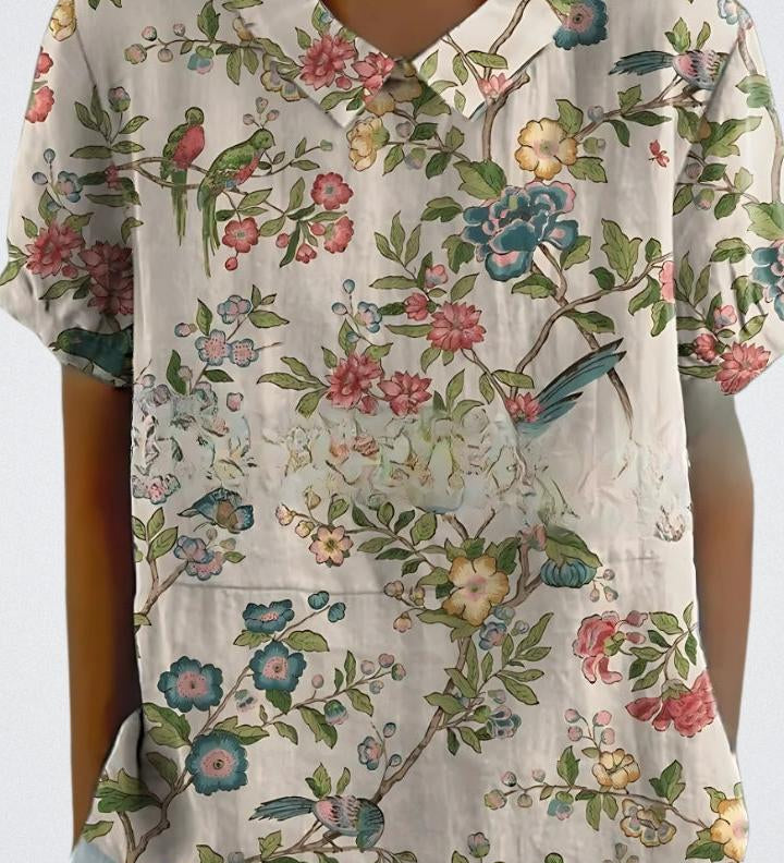 Selma | Blomstret bluse