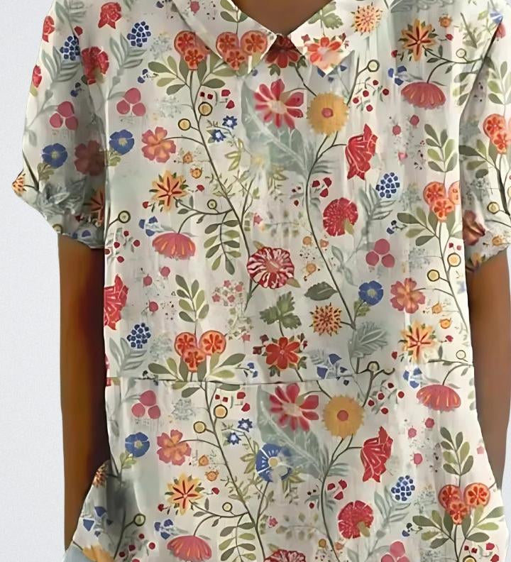 Selma | Blomstret bluse