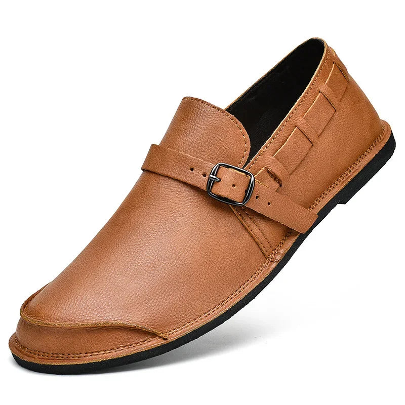 Spændte Læder Loafers