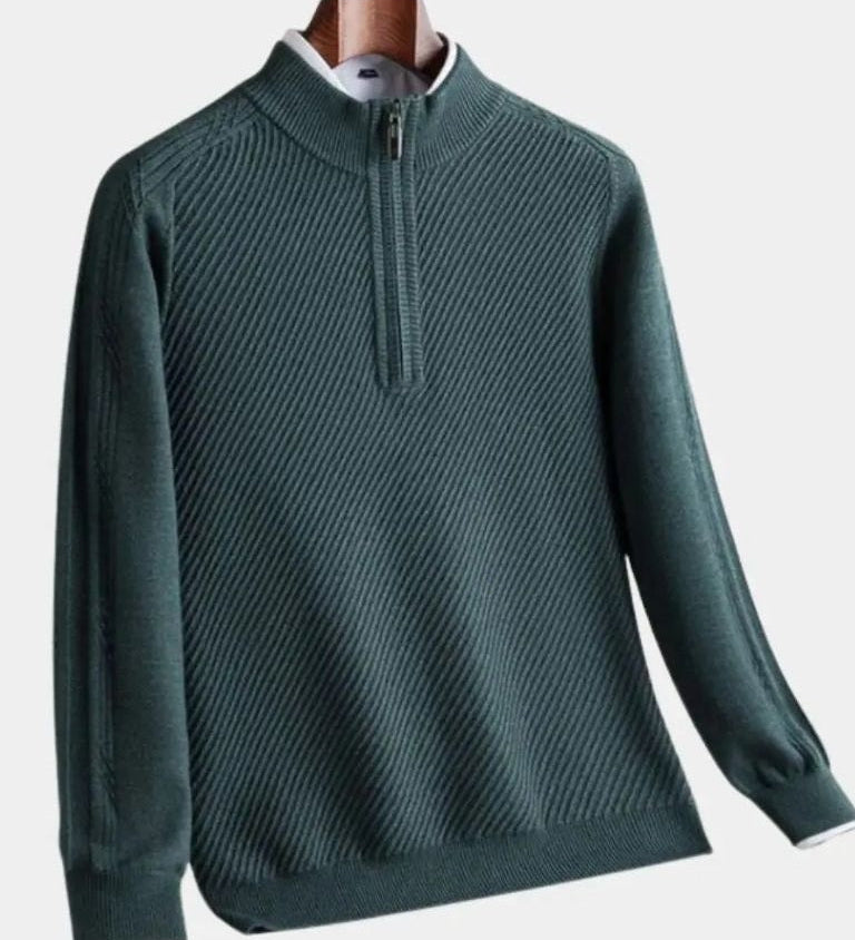 Vilhelm™ | Basis Pullover med Halvzip