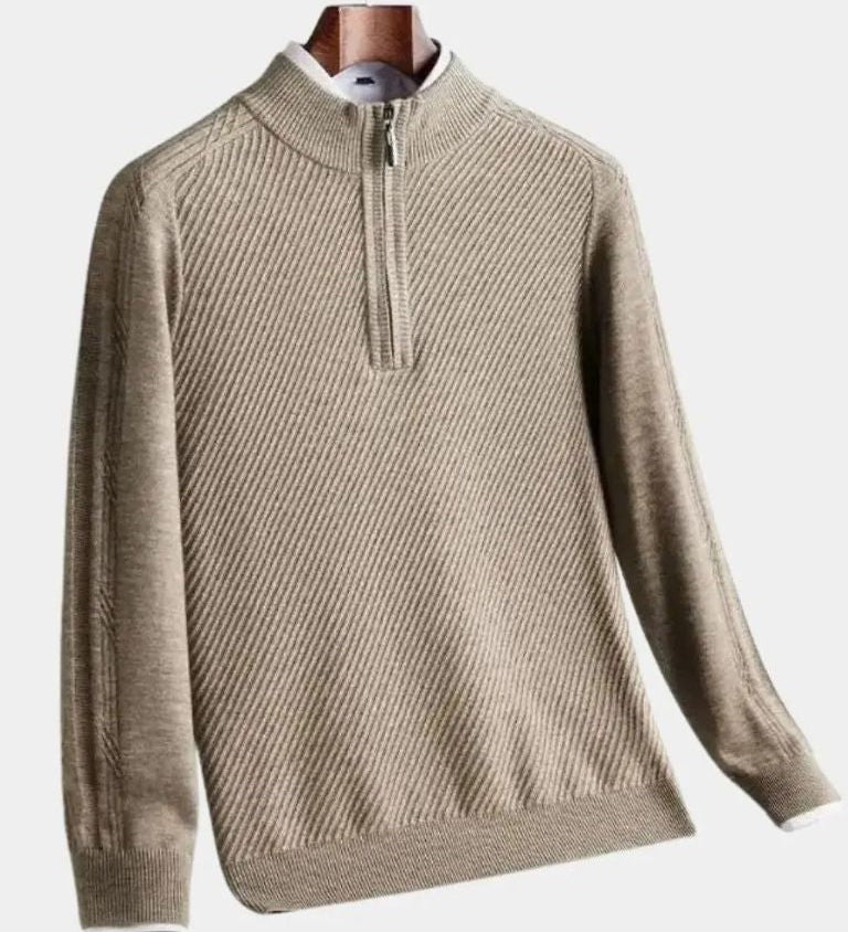 Vilhelm™ | Basis Pullover med Halvzip
