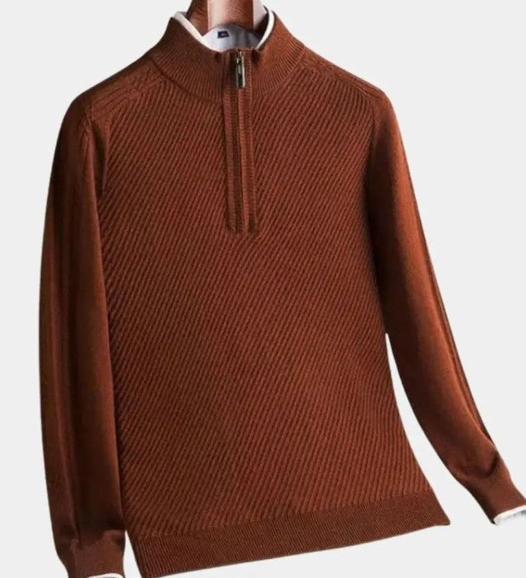 Vilhelm™ | Basis Pullover med Halvzip